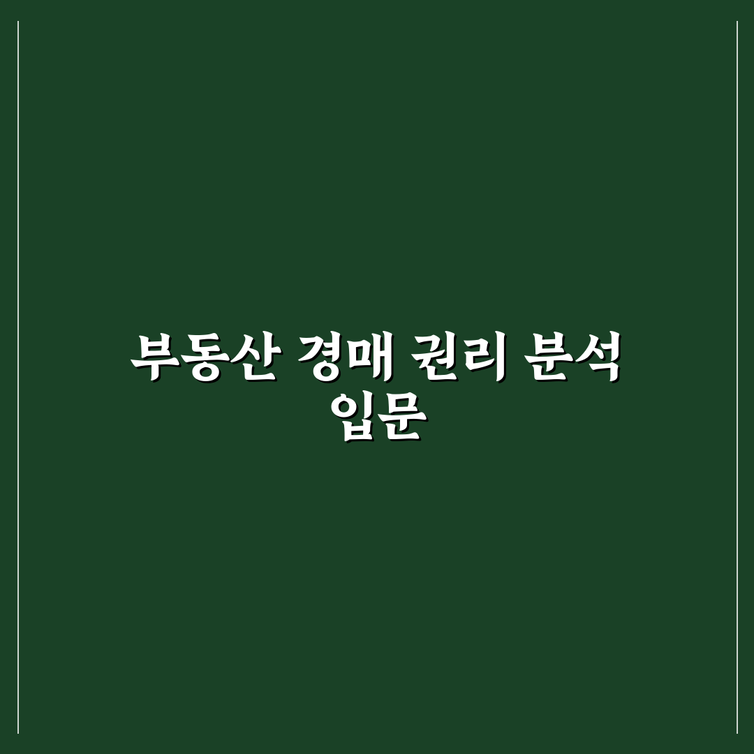 소액 부동산 경매 권리 분석 기초를 직접 써본 후기