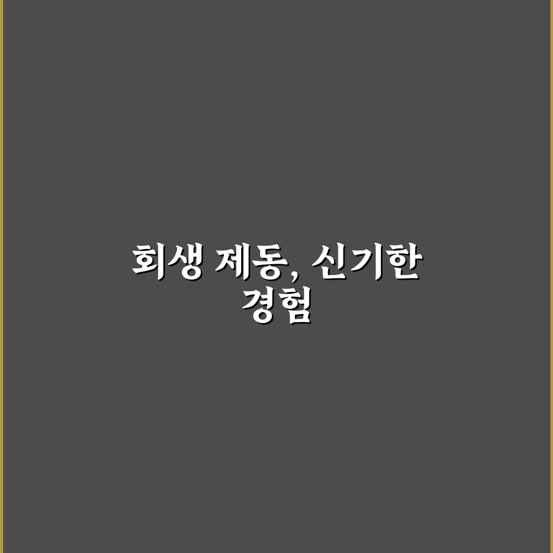 하이브리드 자동차 회생 제동 브레이크 활용법 직접 써본 후기