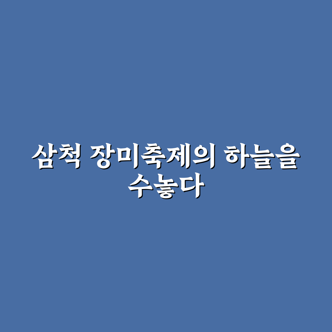 삼척 장미축제 에어쇼 관람 꿀팁과 일정 정리