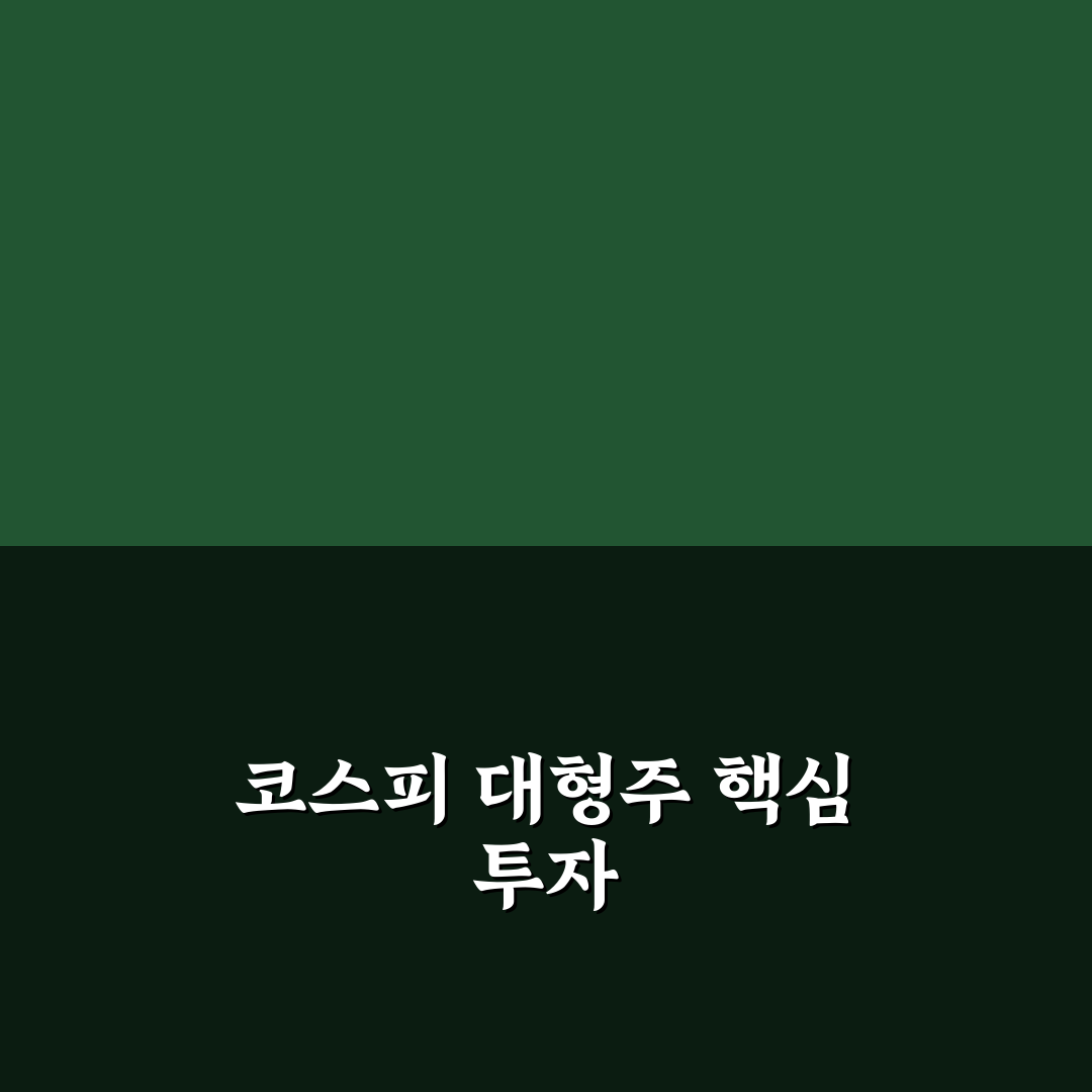 tiger 코스피 대형주 투자 꿀팁과 안정적 선택법 공유