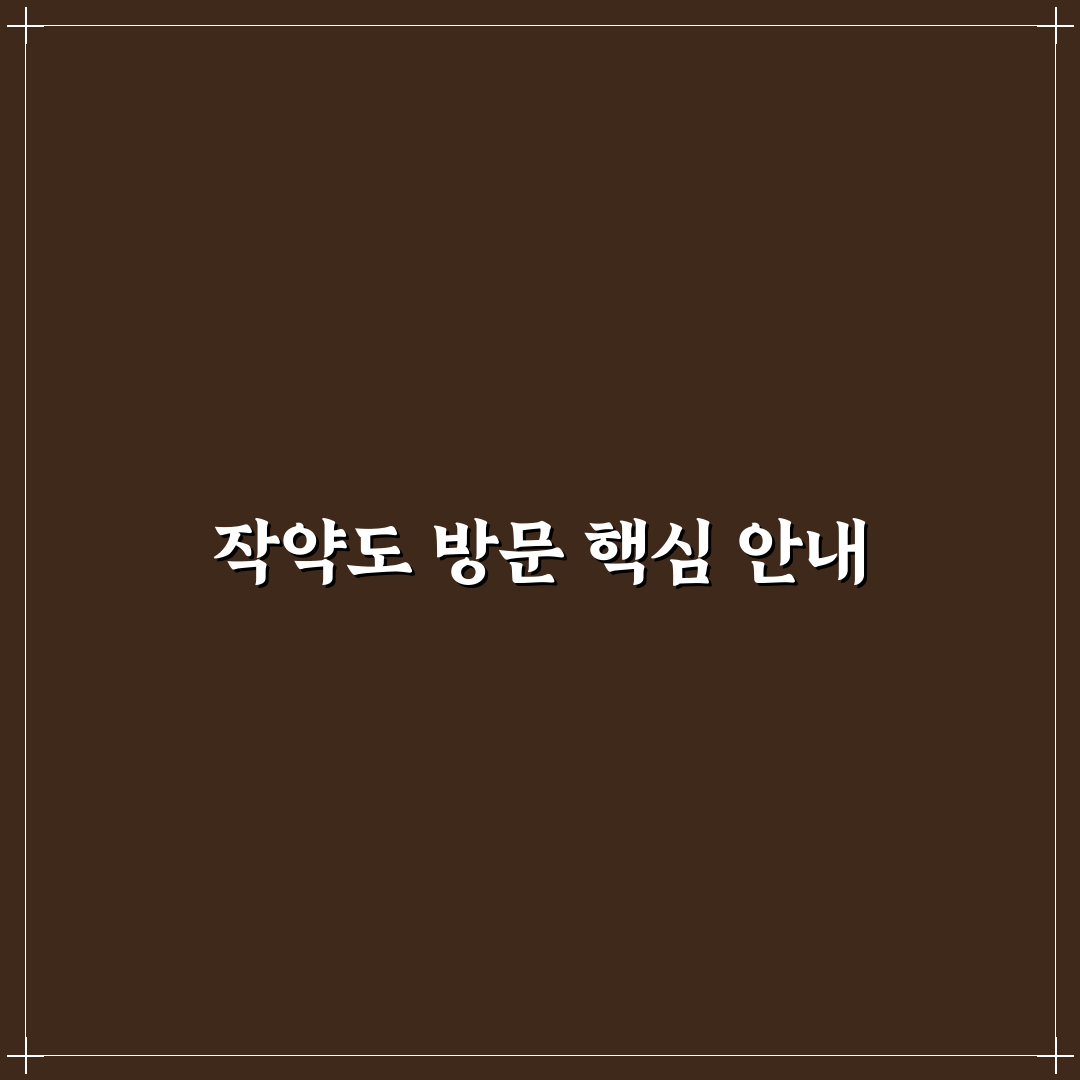작약도 가는방법과 꿀팁 초보자도 쉽게 이해하기