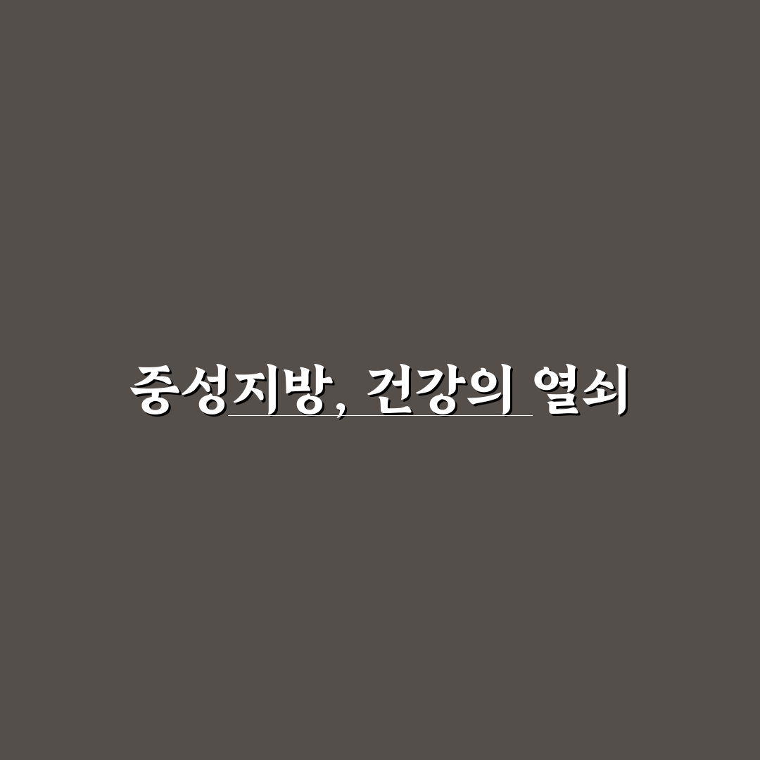 중성지방 영어로 쉽게 배우는 뜻과 활용법 알려드려요
