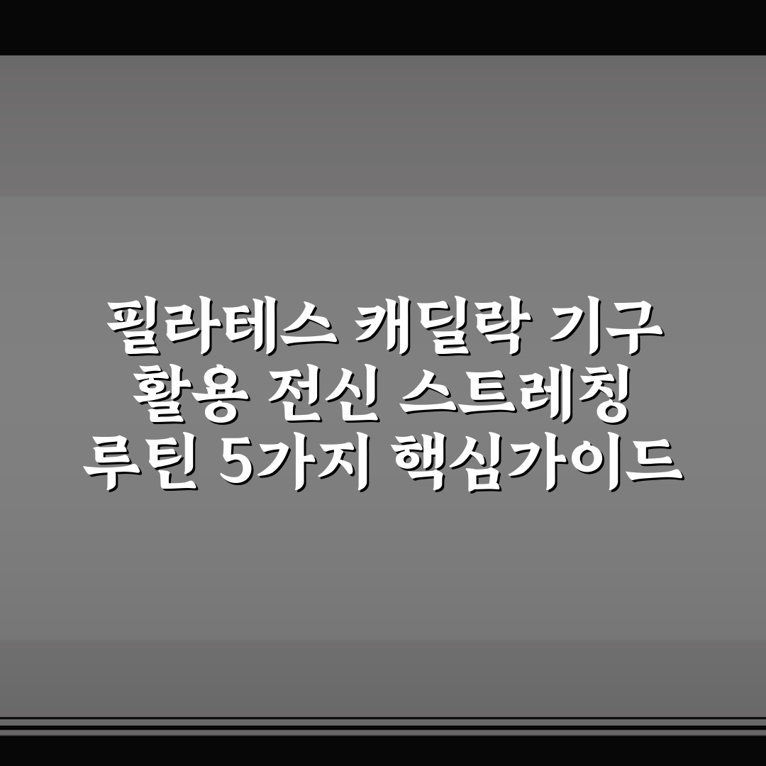 필라테스 캐딜락 기구 활용 전신 스트레칭 루틴 5가지 핵심가이드