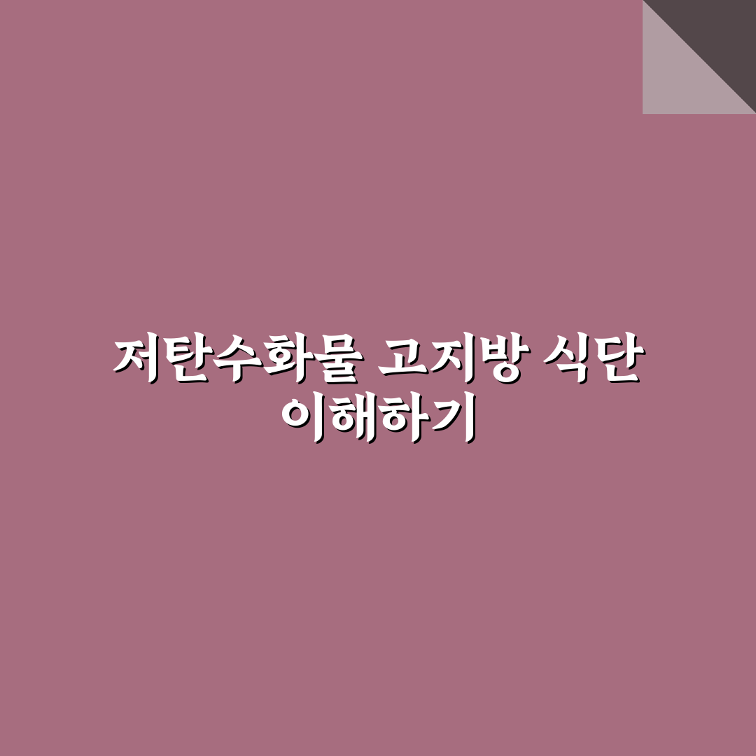 저탄고지 뜻 쉽게 알려드려요 초보자 가이드