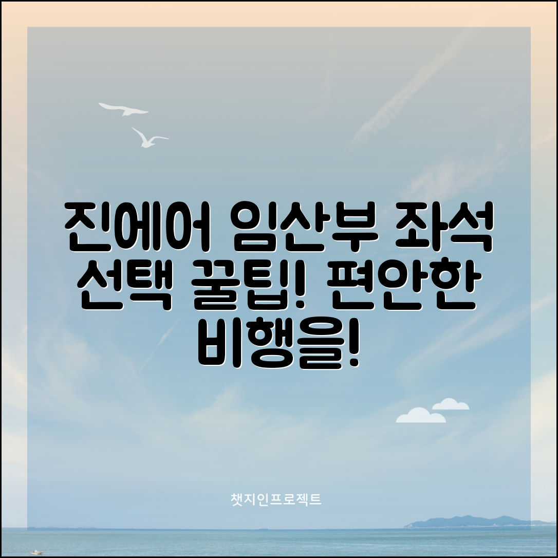 진에어 임산부 좌석 선택하는 법은?