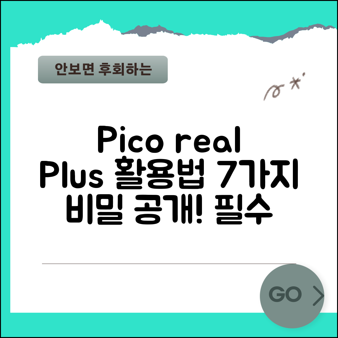 1. pico real plus 활용법 7가지 비밀