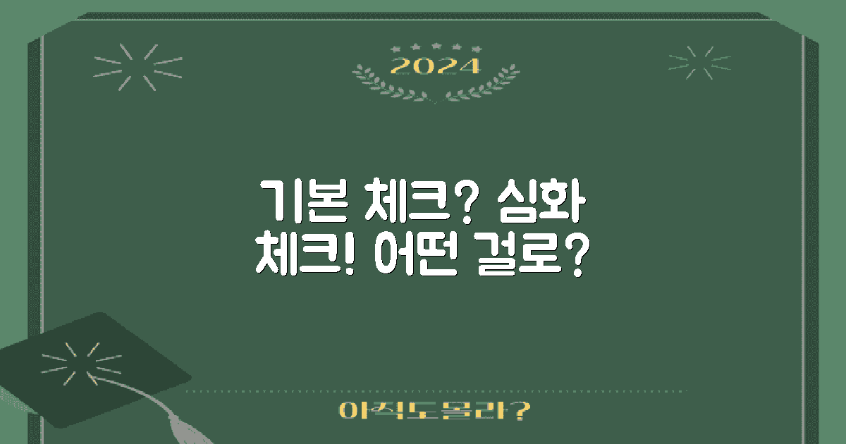 기본 체크 vs 심화 체크