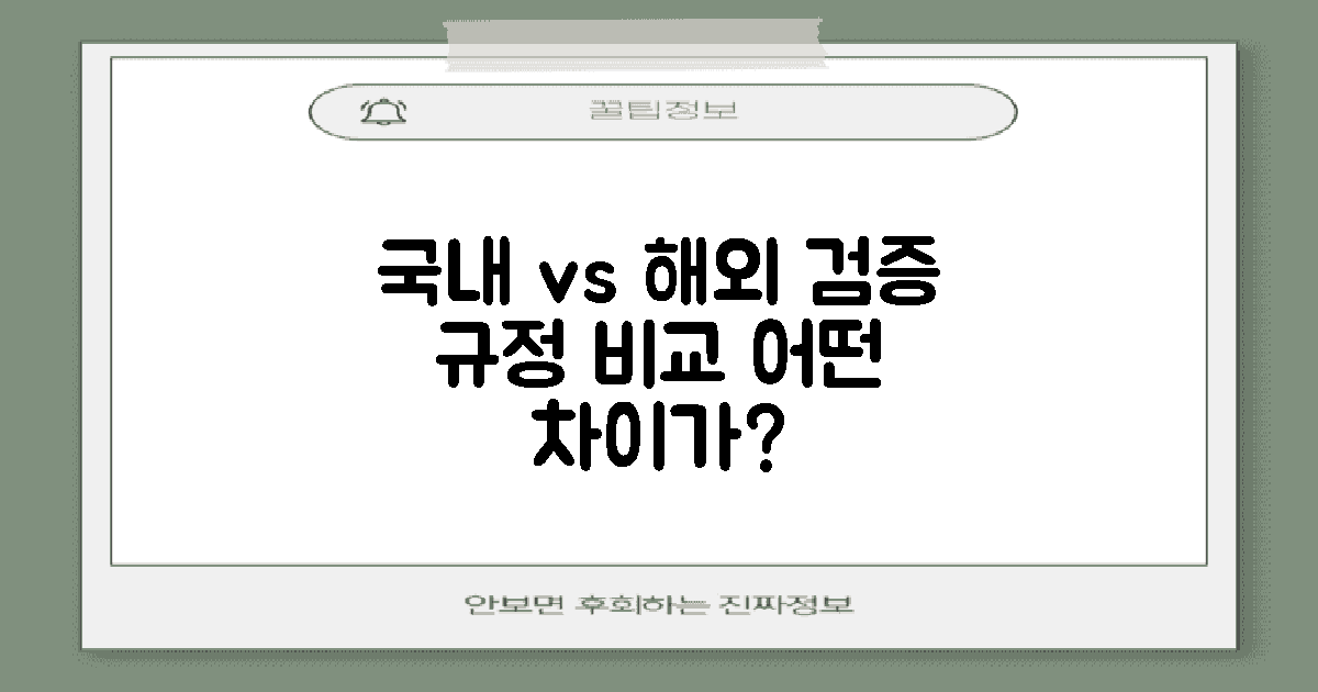 국내 vs 해외 점검 규정