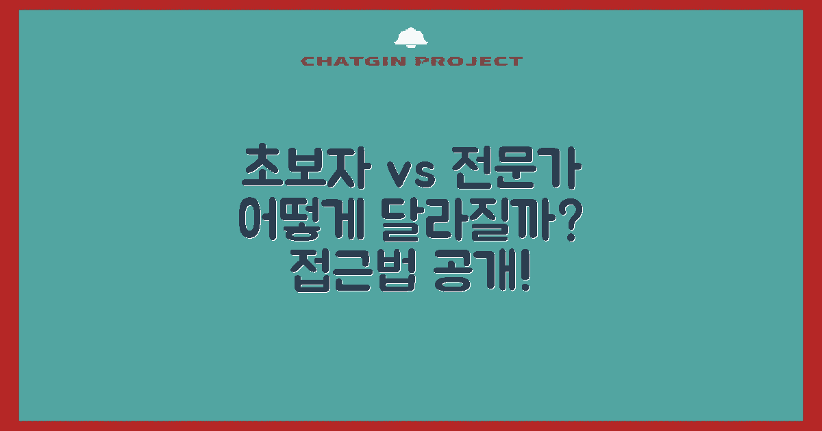 초보자 vs 전문가 접근법
