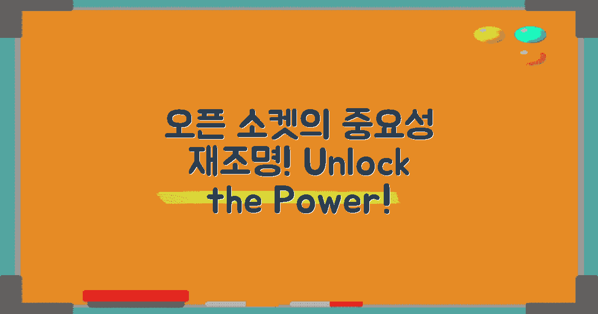 오픈 소켓의 중요성 재조명