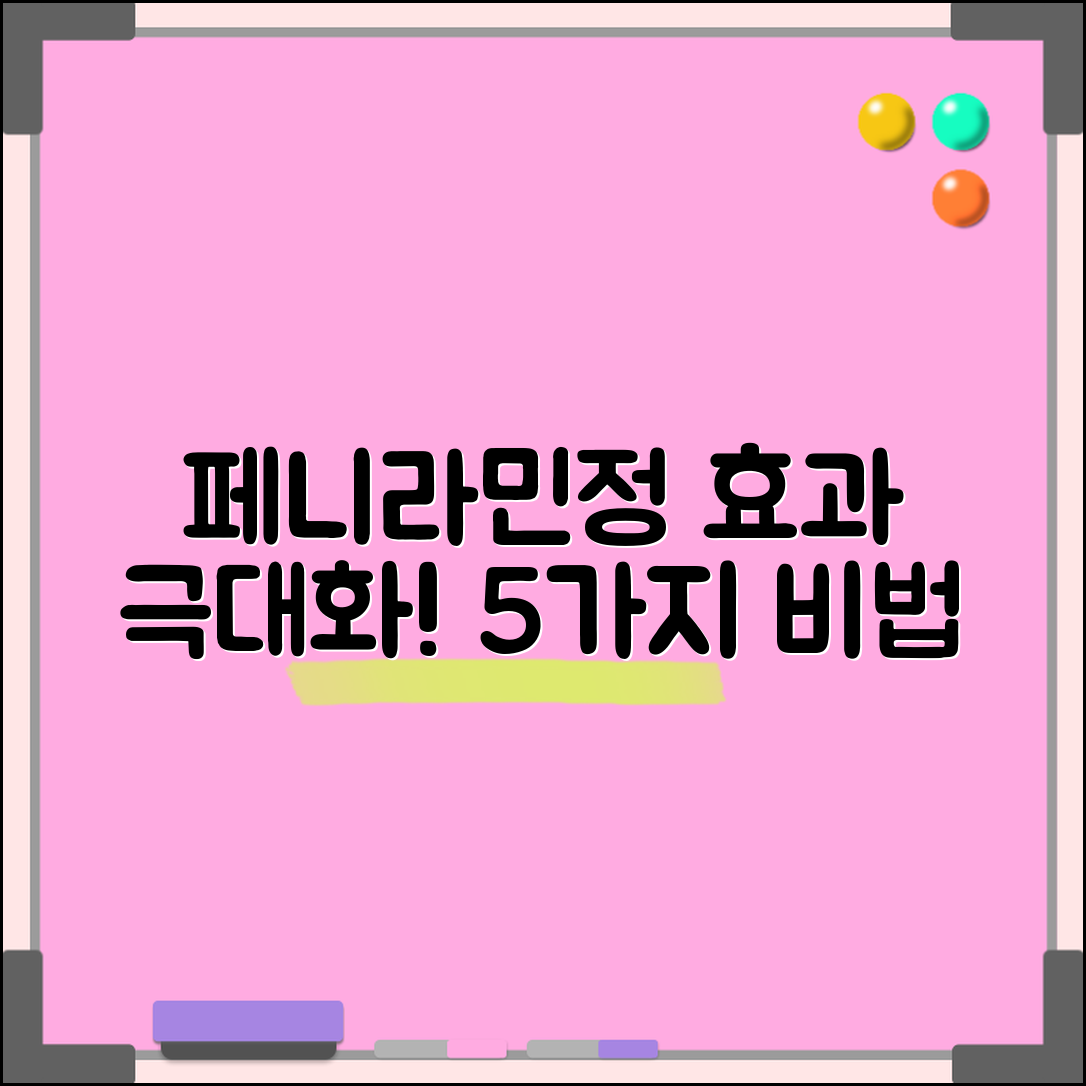 페니라민정 효과를 극대화하는 5가지 비법