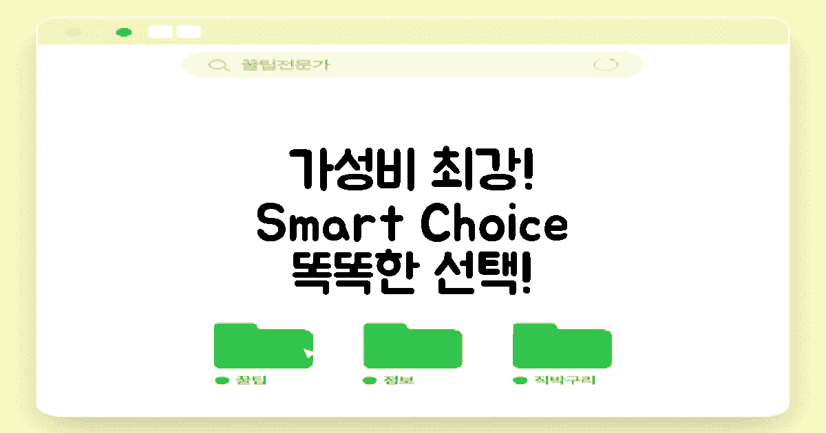 가성비 높은 선택은?