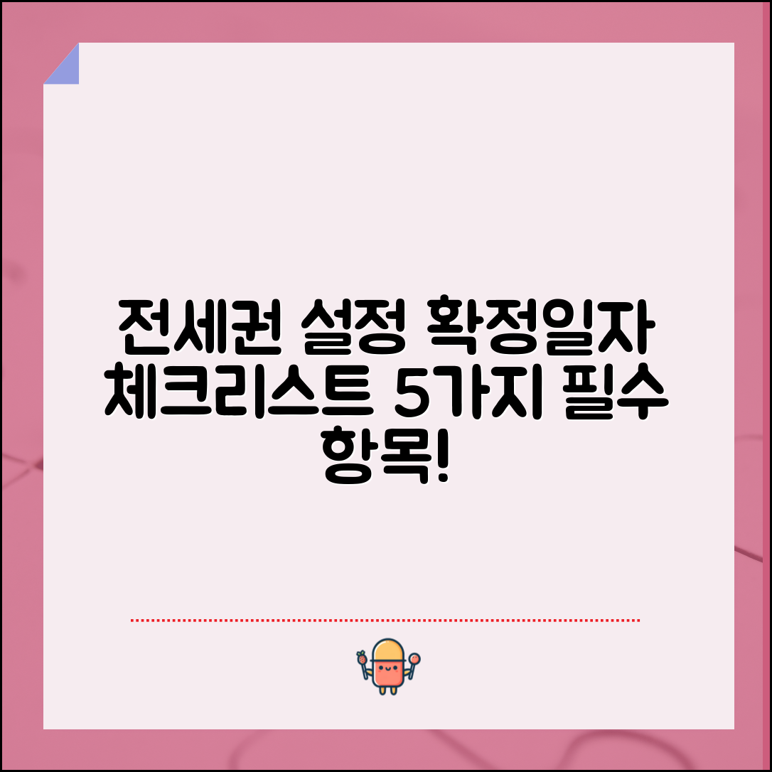 전세권설정 확정일자 5가지 필수 체크리스트