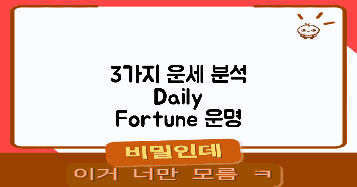 3가지 일일 운세 분석