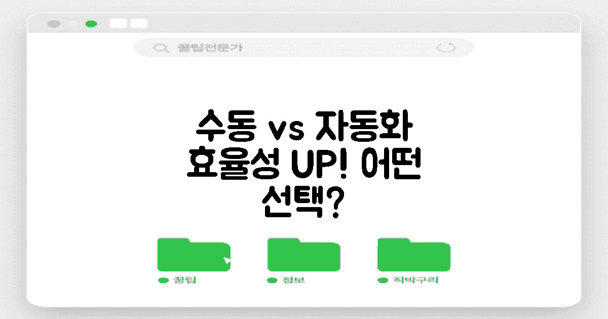 수동 vs 자동화 전송
