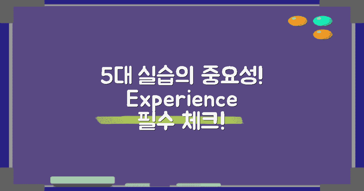5대 실습 경험 중요성