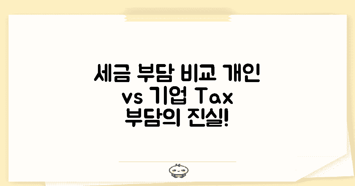 개인세금 vs 기업세 부담