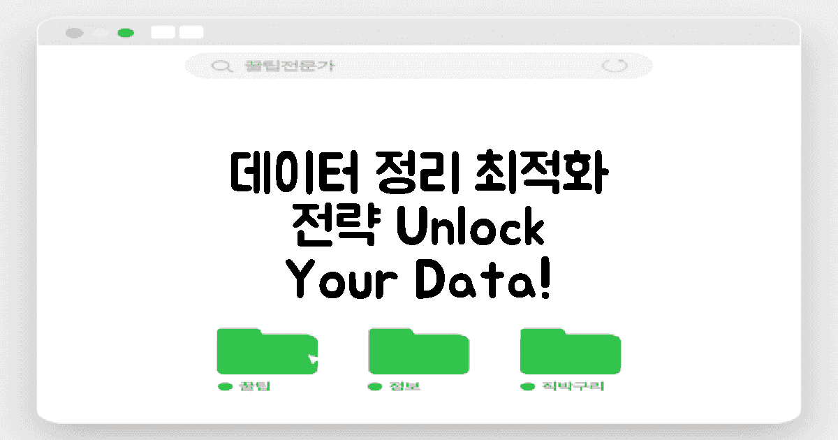 데이터 정리 및 최적화 전략
