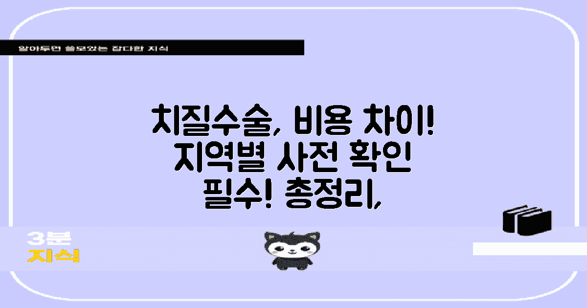 지역별 치질수술 비용 차이