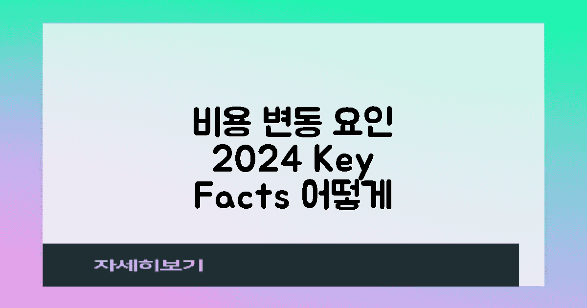 2024년 비용 변동 요인