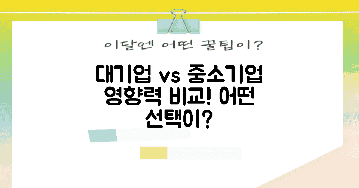 대기업 vs 중소기업 영향